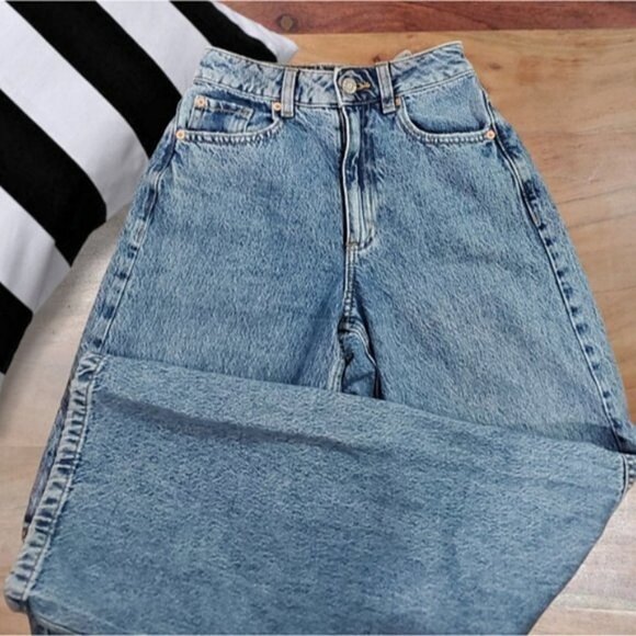 Garage High Rise "Cora" Wide Leg Street Moto Jeans - Picture 10 of 13